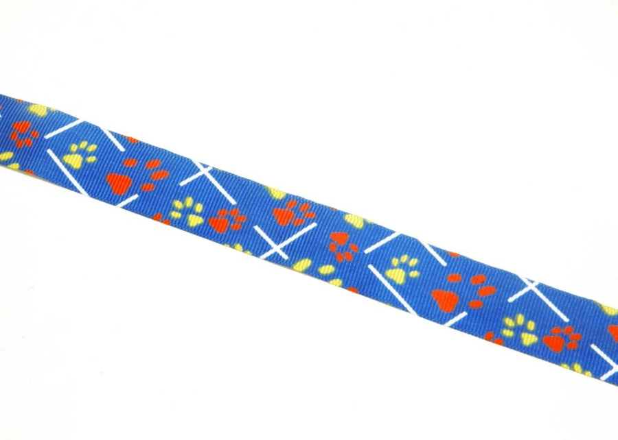 1 Inch Animal Paws Printed Grosgrain Ribbon – 10 Meters Roll