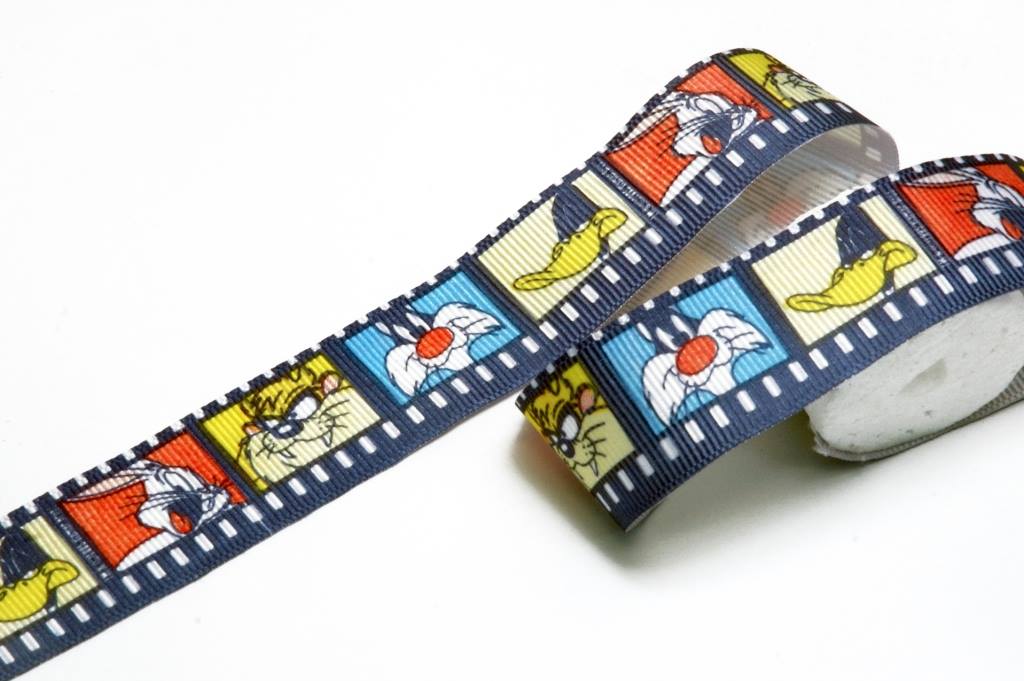 1 Inch Cartoons Printed Grosgrain Ribbon – 10 Meters Roll – PREMIER RIBBONS