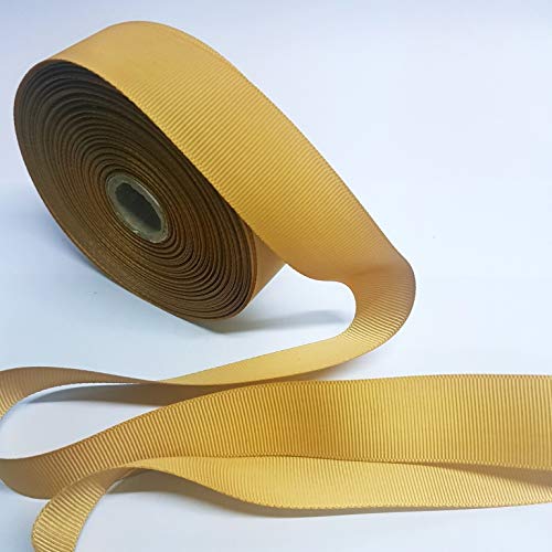 1 Inch Golden Grosgrain Ribbon - 20 Meters Roll