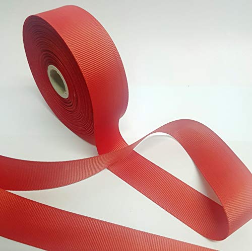 1 Inch Red Grosgrain Ribbon - 20 Meters Roll