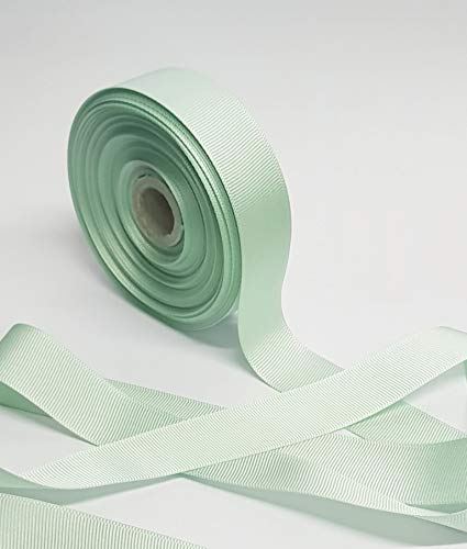 1 Inch Sea Green Grosgrain Ribbon - 20 Meters Roll.