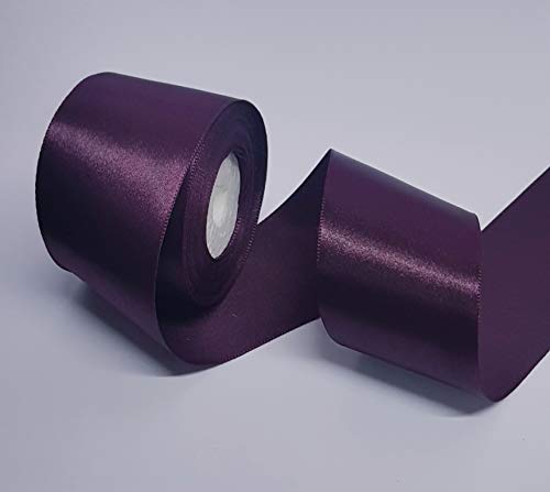 Wine Color 2 Inches Single Face Satin Ribbon - Pack of 2 Rolls